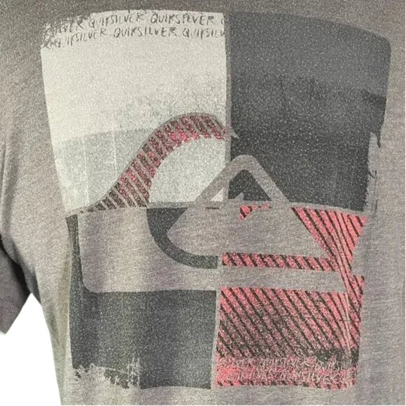 Quiksilver Gray and Red Graphic Tee - Picture 2 of 3